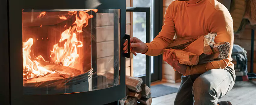 Residential Fireplace Ceramic Glass Installation in Canton de Magog, QC