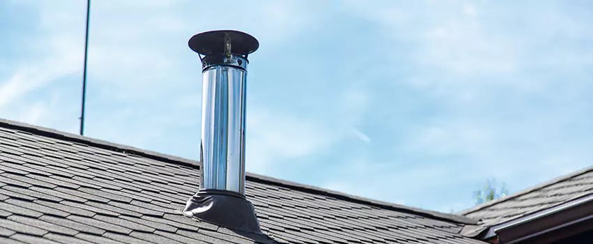 Outdoor Metal Chimney Installation in Canton de Magog, Quebec