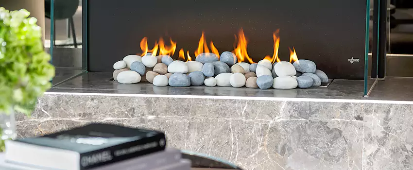 Double-Height Fireplace Design Refurbishment in Canton de Magog, Quebec