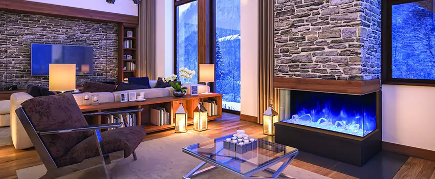 Dynamic Flame Color Fireplace Installation in Canton de Magog, QC